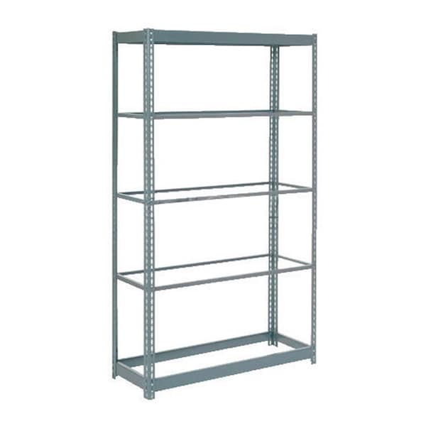 Heavy Duty Shelving 48W x 12D x 60H With 6 Shelves, No Deck, Gray